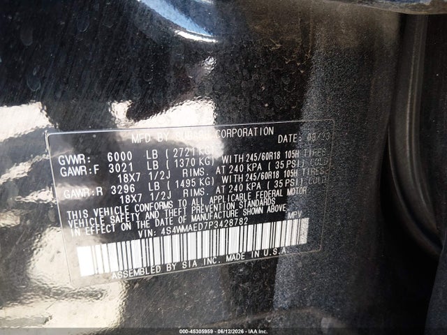 Subaru Ascent Premium 7-passenger 2023 4S4WMAED7P3428782 Image 9