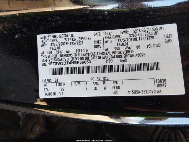 Ford F-350 Xlt 2017 1FT8W3BT4HEF36653 Image 9