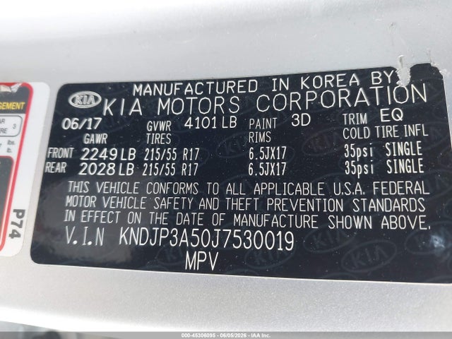 KIA SOUL + 2018 KNDJP3A50J7530019 Image 9
