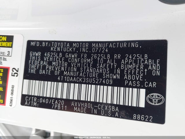 Toyota CAMRY SE 2025 4T1DAACK3SU527409 Image 9