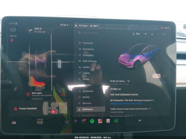 Продаж на аукціоні авто 2025 Tesla Model Y Long Range Dual Motor Rear-wheel Drive, vin: 7SAYGDED9SF313878, номер лоту: 45306225