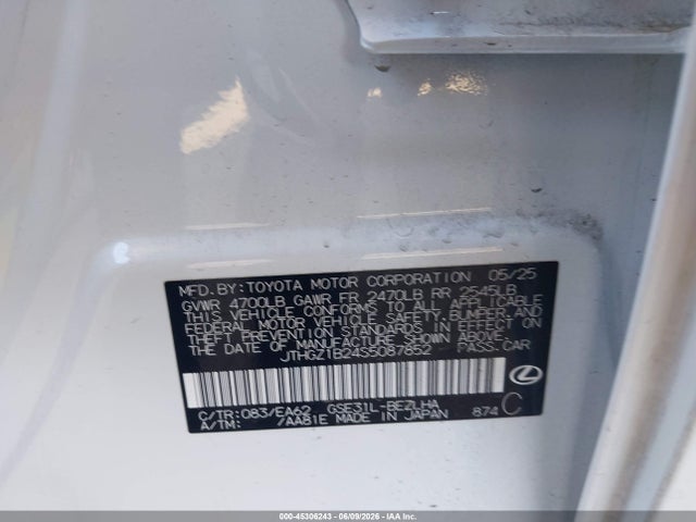 JTHGZ1B24S5087852 Lexus Is 350 F Sport