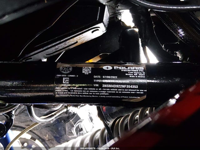 Polaris RZR 2022 3NSM4D922NF354353 Image 9