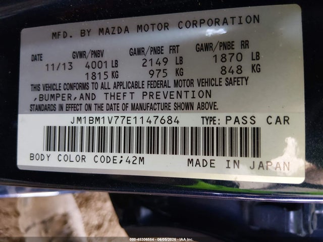 Mazda Mazda3 I Touring 2014 JM1BM1V77E1147684 Image 9