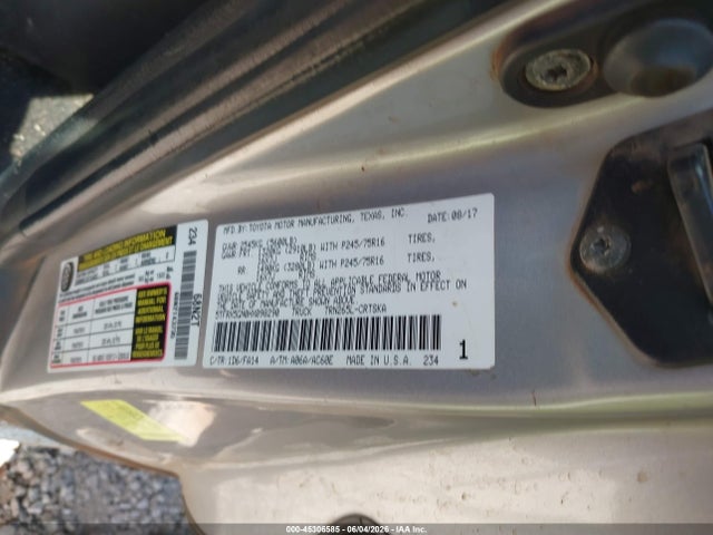 2017 Toyota Tacoma Sr მანქანა იყიდება აუქციონზე, vin: 5TFRX5GN0HX098290, აუქციონის ნომერი: 45306585