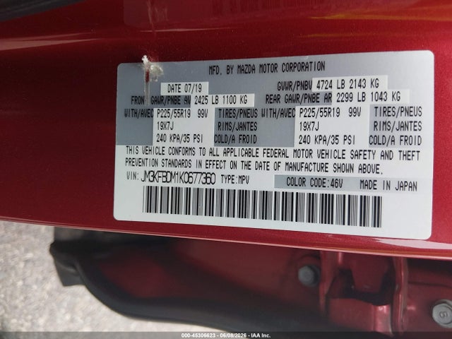 Mazda Cx-5 Grand Touring 2019 JM3KFBDM1K0677360 Image 9