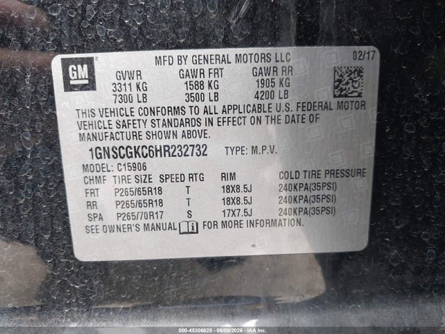 Chevrolet Suburban Ls 2017 1GNSCGKC6HR232732 Image 9