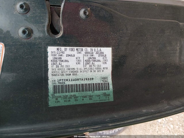 Aukcja sprzedaży 1994 Ford Ranger, vin: 1FTCR11U3RTA19339, numer aukcji: 45306654