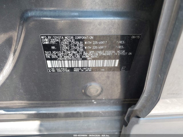 Toyota RAV4 LE 2015 JTMZFREV9FD062366 Image 9