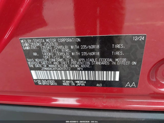 JTMABACA9SA093512 Toyota BZ4X XLE