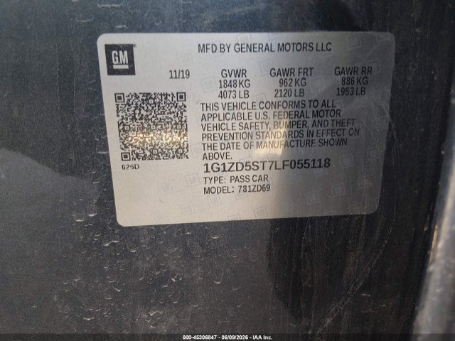 1G1ZD5ST7LF055118 Chevrolet Malibu Fwd Lt
