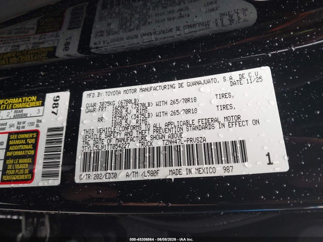 3TYLC5LN1TT054227 Toyota Tacoma Hybrid Trd Pro