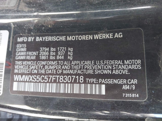 Mini Hardtop Cooper 2015 WMWXS5C57FT830718 Image 9