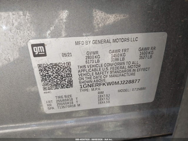 Chevrolet Traverse Fwd Ls 2021 1GNERFKW0MJ228877 Image 9