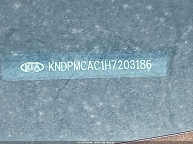 45307034 :رقم المزاد ، KNDPMCAC1H7203186 vin ، 2017 Kia Sportage Lx مزاد بيع