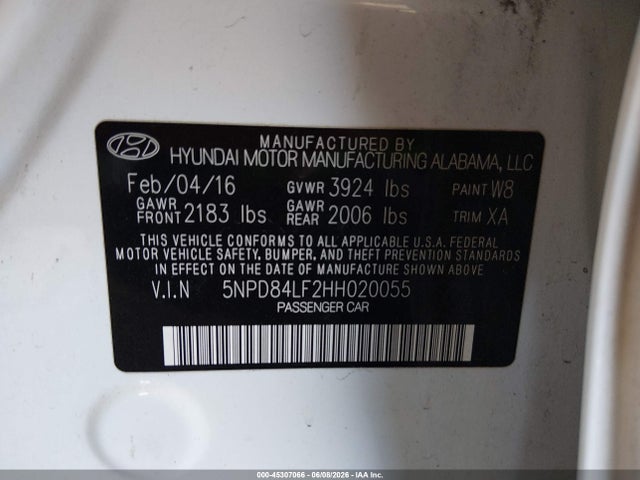 Hyundai ELANTRA SE 2017 5NPD84LF2HH020055 Image 9