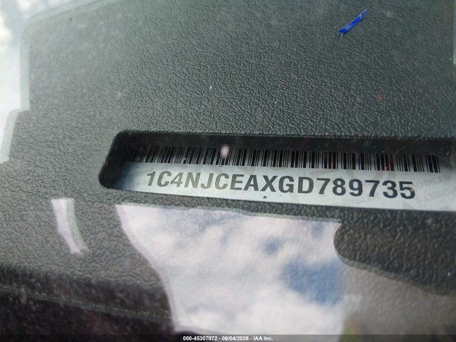 Aukcja sprzedaży 2016 Jeep Compass Latitude, vin: 1C4NJCEAXGD789735, numer aukcji: 45307072