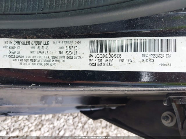 Aukcja sprzedaży 2014 Chrysler 200 Lx, vin: 1C3CCBAB1EN206135, numer aukcji: 45307207