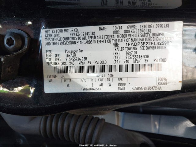 Aukcja sprzedaży 2014 Ford Focus Se, vin: 1FADP3F22EL425982, numer aukcji: 45307292