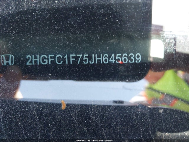 Aukcja sprzedaży 2018 Honda Civic Ex-l, vin: 2HGFC1F75JH645639, numer aukcji: 45307765
