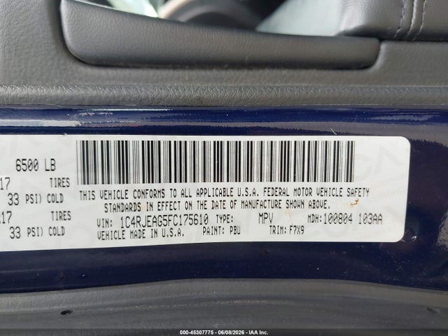 Auction sale of the 2015 Jeep Grand Cherokee Laredo, vin: 1C4RJEAG5FC175610, lot number: 45307775