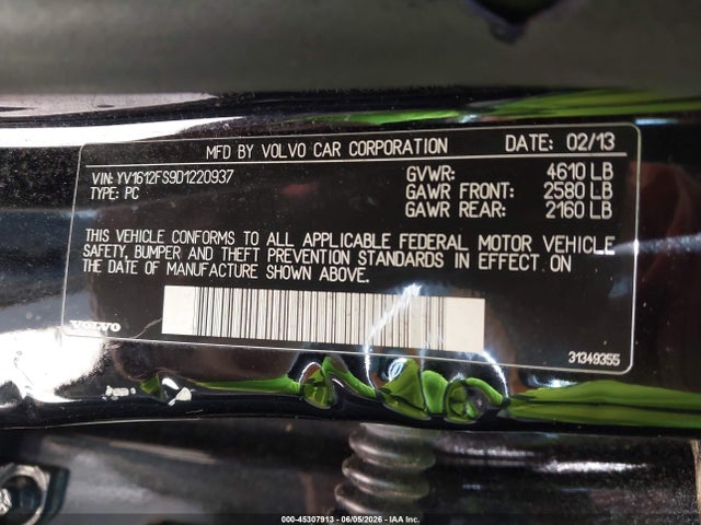 Продажа на аукционе авто 2013 Volvo S60 T5, vin: YV1612FS9D1220937, номер лота: 45307913