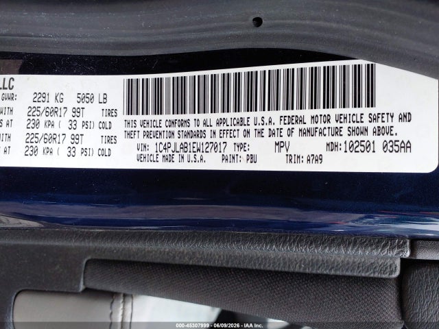 Продажа на аукционе авто 2014 Jeep Cherokee Sport, vin: 1C4PJLAB1EW127017, номер лота: 45307999