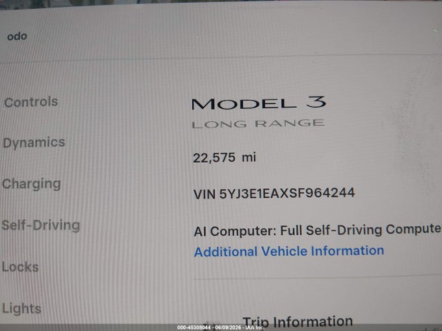 Tesla MODEL 3 2025 5YJ3E1EAXSF964244 Image 15