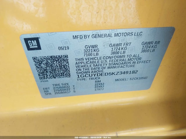 Chevrolet Silverado 1500 Lt 2019 1GCUYDED5KZ349182 Image 9
