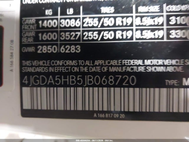 Продажа на аукционе авто 2018 Mercedes-benz Gle 350 4matic, vin: 4JGDA5HB5JB068720, номер лота: 45308254