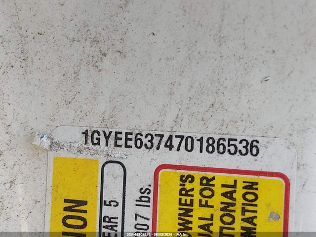 45308281 :رقم المزاد ، 1GYEE637470186536 vin ، 2007 Cadillac Srx V6 مزاد بيع