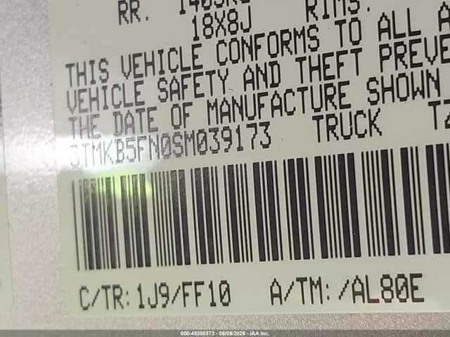 3TMKB5FN0SM039173 Toyota Tacoma Sr5