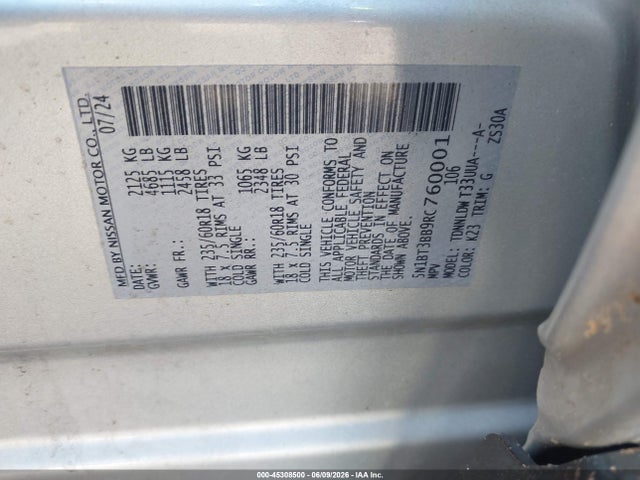 Продажа на аукционе авто 2024 Nissan Rogue Sv Intelligent Awd, vin: 5N1BT3BB9RC760001, номер лота: 45308500