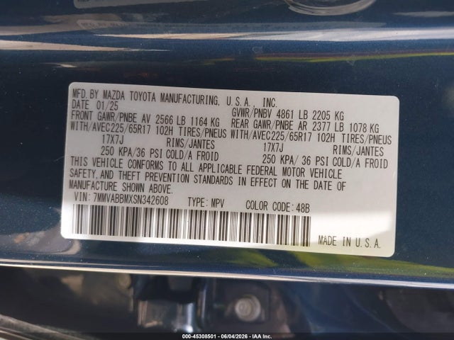Продажа на аукционе авто 2025 Mazda Cx-50 2.5 S Preferred Package, vin: 7MMVABBMXSN342608, номер лота: 45308501