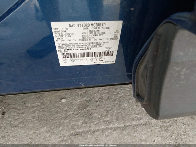 Ford EDGE SEL 2020 2FMPK4J96LBA18708 Image 9