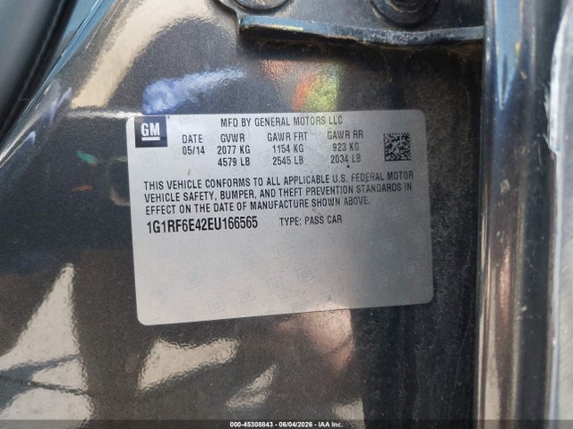 1G1RF6E42EU166565 Chevrolet Volt