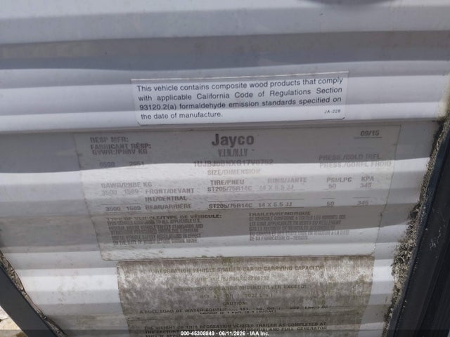 Jayco Slx 2016 1UJBJ0BNXG17V0752 Image 9
