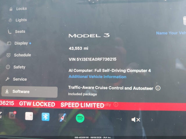 Aukcja sprzedaży 2024 Tesla Model 3 Long Range Dual Motor All-wheel Drive/rear-wheel Drive, vin: 5YJ3E1EA0RF736215, numer aukcji: 45309195