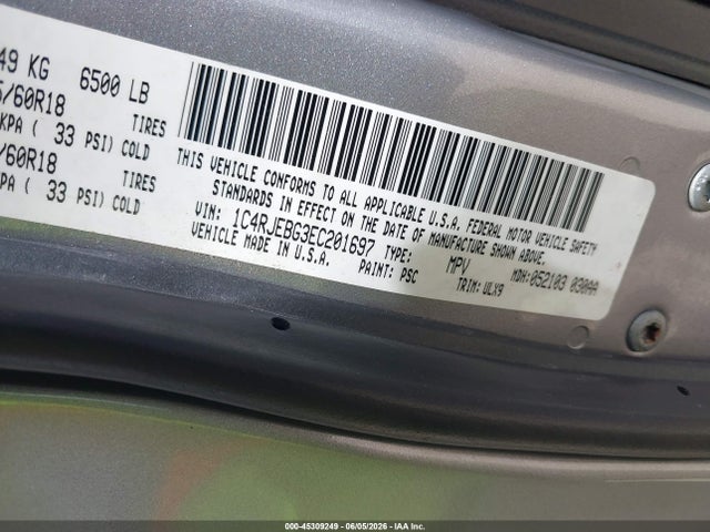 Jeep Grand Cherokee Limited 2014 1C4RJEBG3EC201697 Image 9
