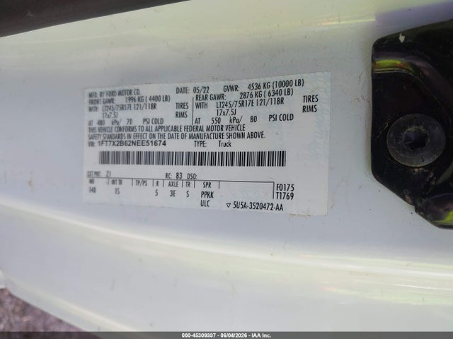 1FT7X2B62NEE51674 Ford F-250 Xl
