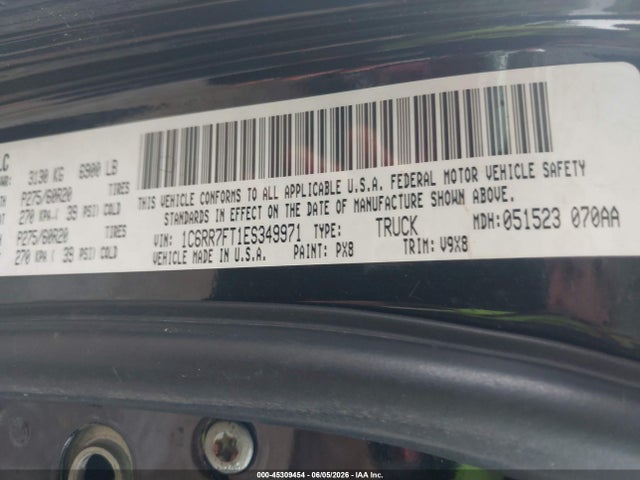 45309454 :رقم المزاد ، 1C6RR7FT1ES349971 vin ، 2014 Ram 1500 Express مزاد بيع