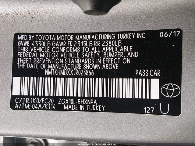 NMTKHMBXXJR023866 Toyota C-HR XLE