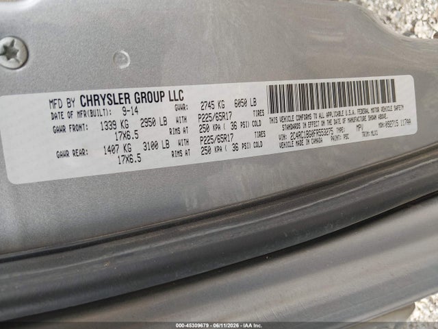 45309679 :رقم المزاد ، 2C4RC1BG0FR553275 vin ، 2015 Chrysler Town & Country Touring مزاد بيع