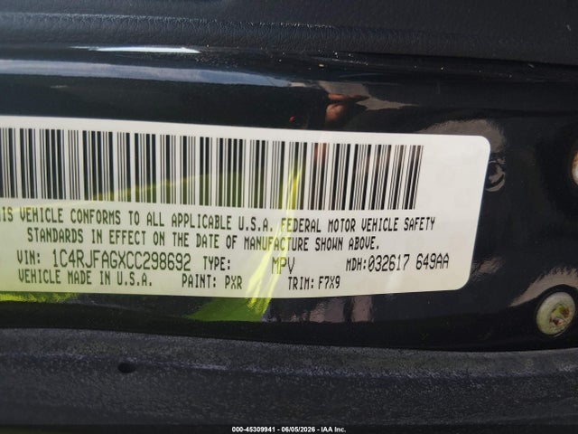 Продаж на аукціоні авто 2012 Jeep Grand Cherokee Laredo, vin: 1C4RJFAGXCC298692, номер лоту: 45309941