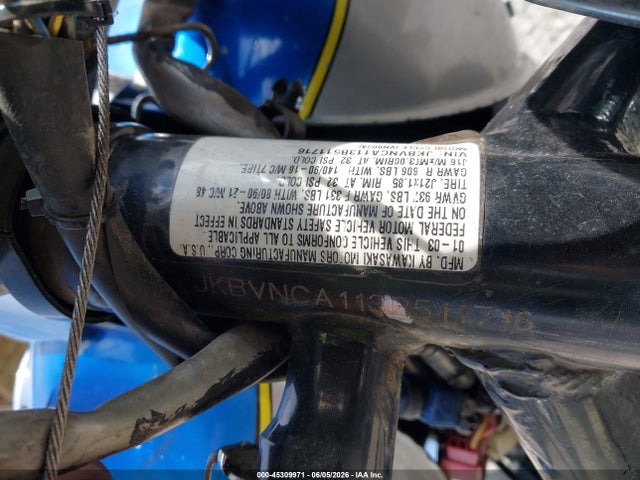 2003 Kawasaki Vn800 მანქანა იყიდება აუქციონზე, vin: JKBVNCA113B511716, აუქციონის ნომერი: 45309971