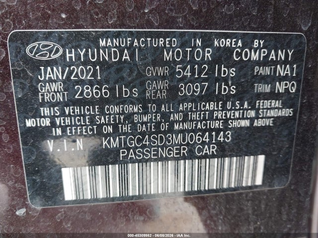 Продажа на аукционе авто 2021 Genesis G80 3.5t Rwd, vin: KMTGC4SD3MU064143, номер лота: 45309982