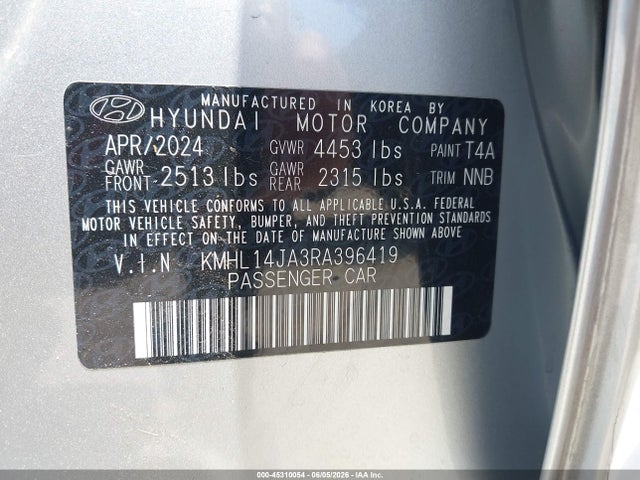 Hyundai SONATA SEL 2024 KMHL14JA3RA396419 Image 9