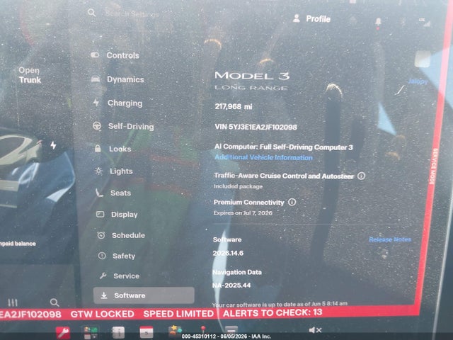 Tesla Model 3 Long Range/mid Range 2018 5YJ3E1EA2JF102098 Image 7