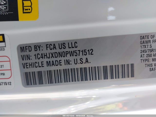 1C4HJXDN0PW571512 Jeep Wrangler 4-door Freedom 4x4