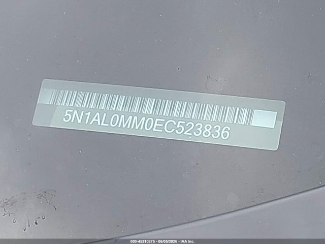 Aukcja sprzedaży 2014 Infiniti Qx60, vin: 5N1AL0MM0EC523836, numer aukcji: 45310275